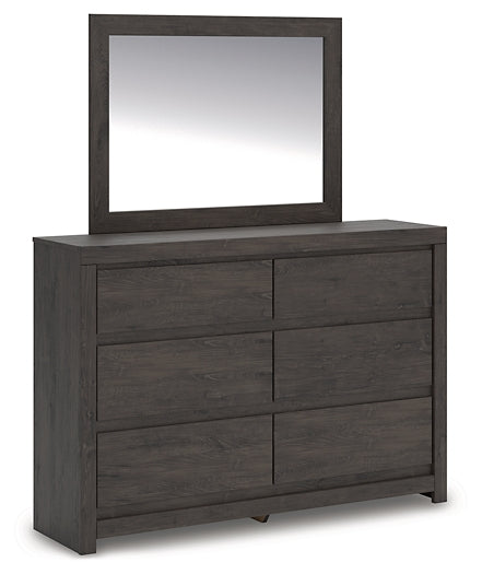 Fraluna  Panel Bed, Dresser, Mirror, Chest And Nightstand