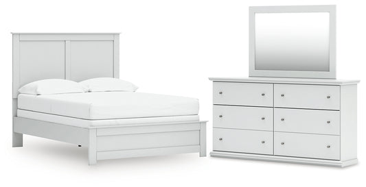 Bostwick Shoals  Panel Bed, Dresser And Mirror