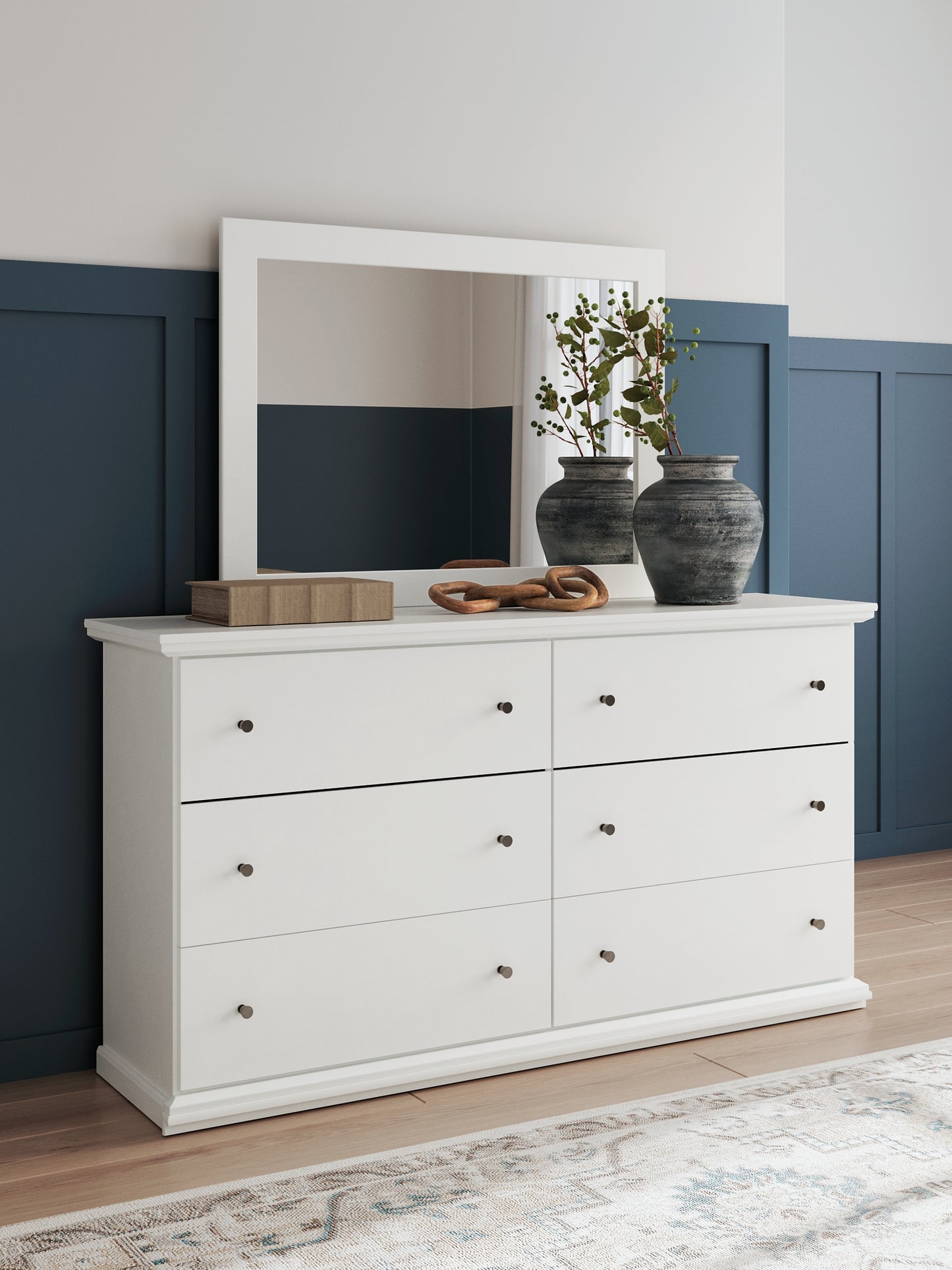 Bostwick Shoals  Panel Bed, Dresser, Mirror And Nightstand