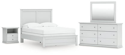 Bostwick Shoals  Panel Bed, Dresser, Mirror And Nightstand