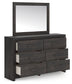 Hollivern  Panel Storage Bed With Mirrored Dresser, Chest And Nightstand