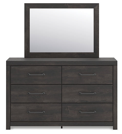 Hollivern  Panel Storage Bed, Dresser, Mirror And Nightstand