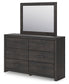 Hollivern  Panel Storage Bed With Mirrored Dresser And Nightstand