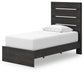Hollivern  Panel Storage Bed With Mirrored Dresser And Nightstand