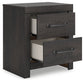 Hollivern  Panel Storage Bed With Mirrored Dresser And Nightstand