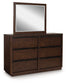 Dilenno California  Canopy Bed With Mirrored Dresser, Chest And Nightstand