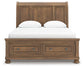 Feddinger  Storage Sleigh Bed With Mirrored Dresser, Chest And Nightstand
