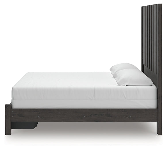 Fraluna  Panel Storage Bed With Mirrored Dresser