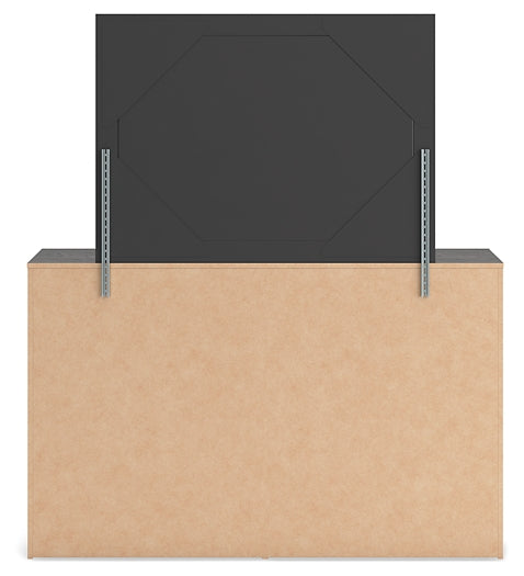 Hollivern  Panel Bed With Mirrored Dresser, Chest And Nightstand