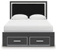 Zuraleus  Upholstered Panel Storage Bed