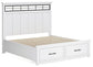 Ashbryn  Panel Storage Bed With Mirrored Dresser