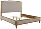 Sharlance  Upholstered Panel Bed With Mirrored Dresser, Chest And Nightstand
