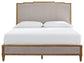 Sharlance  Upholstered Panel Bed With Mirrored Dresser, Chest And Nightstand