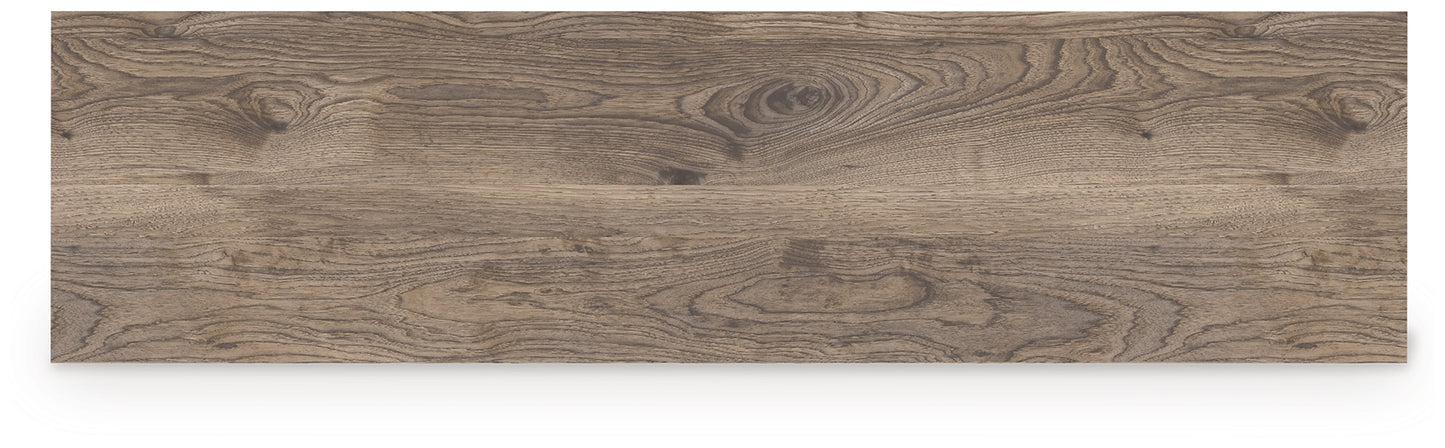 Rusticott  Panel Bed With Mirrored Dresser And Nightstand