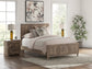 Rusticott  Panel Bed With Mirrored Dresser And Nightstand