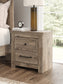Rusticott  Panel Bed With Mirrored Dresser And Nightstand