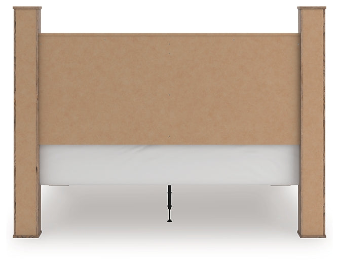 Rusticott  Poster Bed, Dresser And Mirror