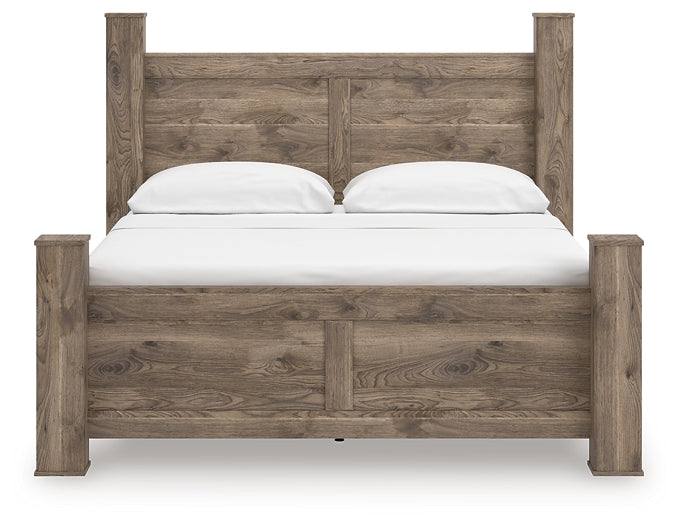 Rusticott  Poster Bed, Dresser And Mirror