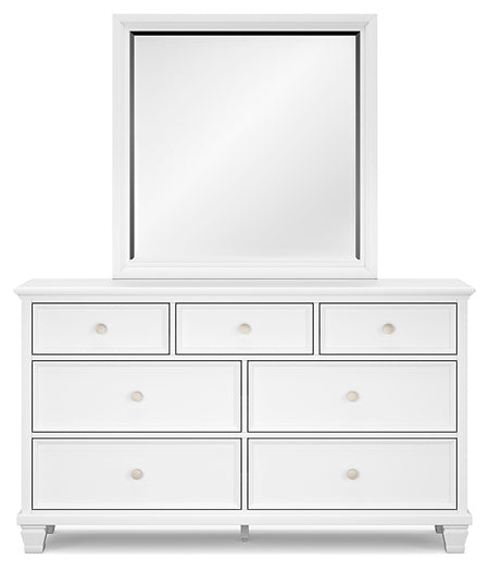Fortman  Panel Storage Bed With Mirrored Dresser And Nightstand