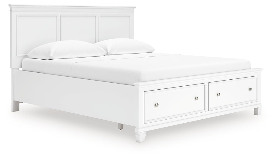 Fortman California  Panel Storage Bed, Dresser, Mirror And Nightstand