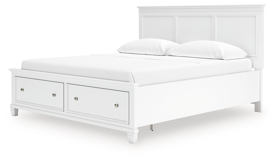 Fortman California  Panel Storage Bed, Dresser And Mirror