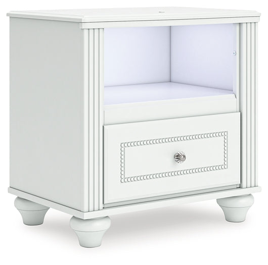 Kozlani  Upholstered Panel Bed, Dresser, Mirror And Nightstand