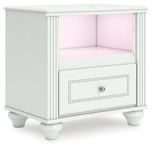 Kozlani  Upholstered Panel Bed, Dresser, Mirror And Nightstand