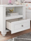 Kozlani  Upholstered Panel Bed, Dresser, Mirror And Nightstand