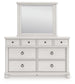 Rowlenstown  Poster Bed, Dresser, Mirror And Nightstand
