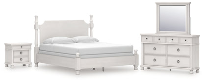 Rowlenstown California  Poster Bed, Dresser, Mirror And Nightstand