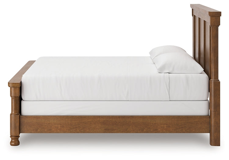 Rowlenstown  Poster Bed With Mirrored Dresser