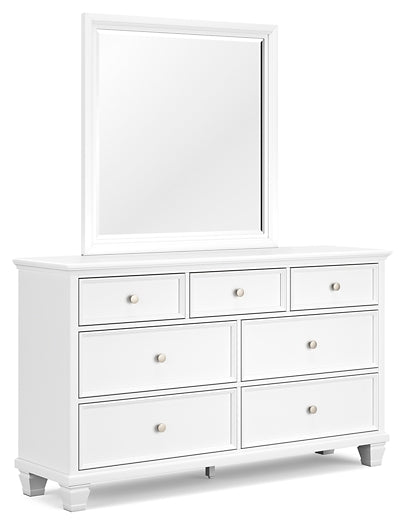 Fortman  Panel Storage Bed With Mirrored Dresser And Nightstand