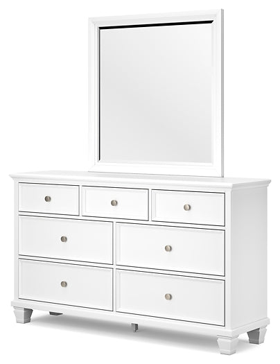 Fortman  Panel Storage Bed With Mirrored Dresser And Nightstand