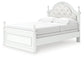 Kozlani  Upholstered Panel Bed, Dresser And Mirror