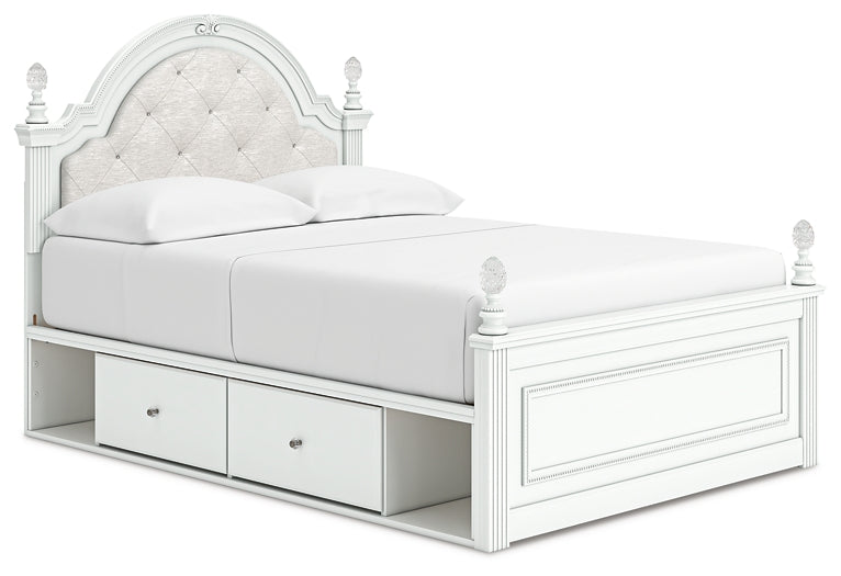 Kozlani  Upholstered Panel Storage Bed, Dresser, Mirror And Nightstand
