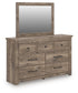 Rusticott  Poster Bed, Dresser, Mirror And Nightstand