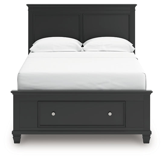 Lanolee  Panel Storage Bed, Dresser, Mirror And Nightstand