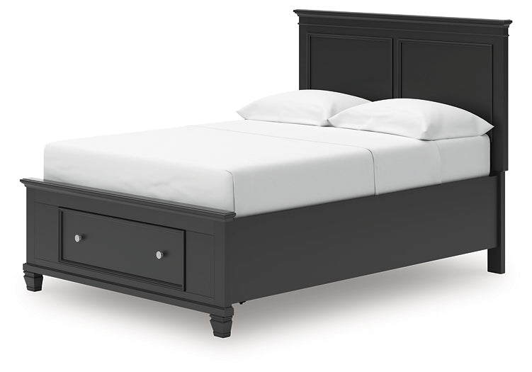 Lanolee  Panel Storage Bed, Dresser, Mirror And Nightstand