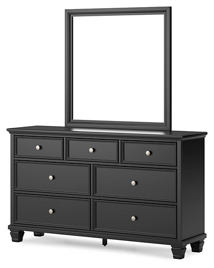 Lanolee  Panel Storage Bed, Dresser And Mirror