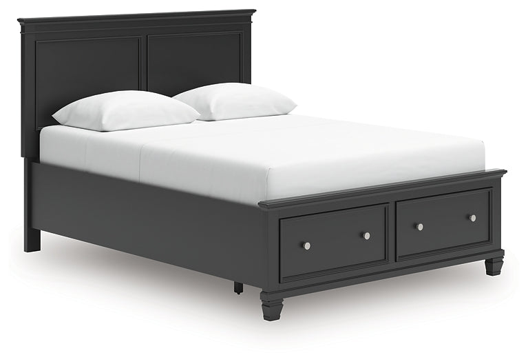 Lanolee  Panel Storage Bed, Dresser And Mirror
