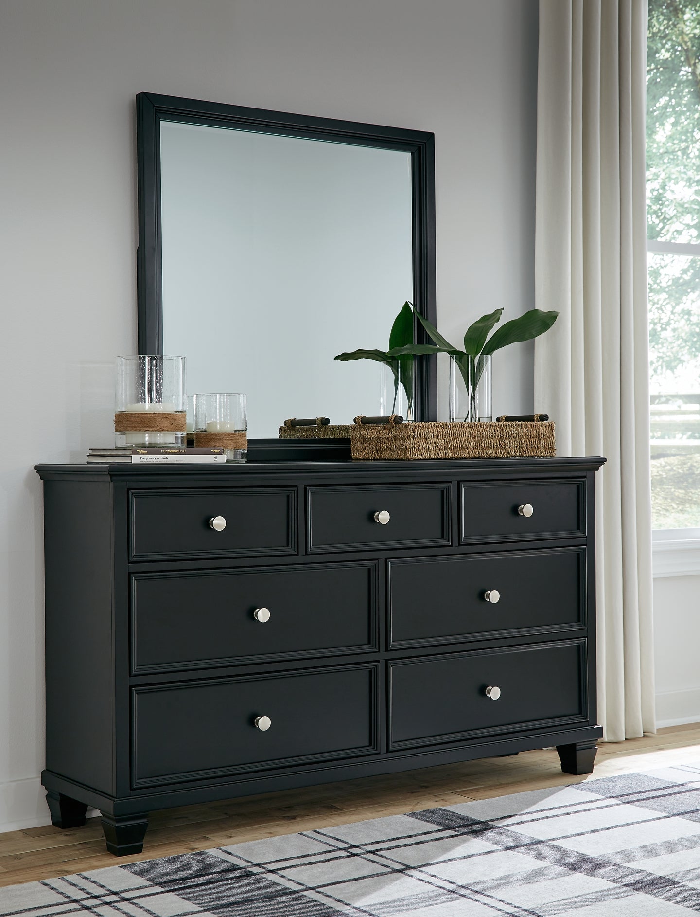Lanolee  Panel Storage Bed, Dresser And Mirror