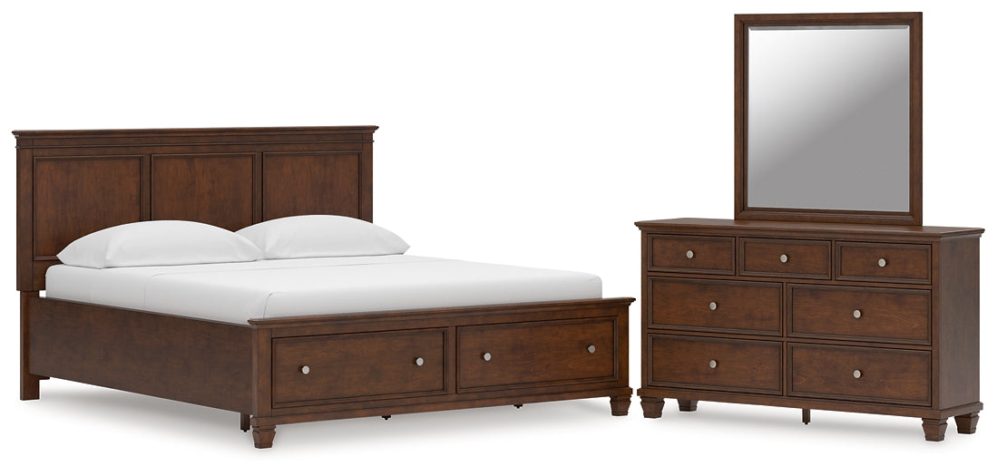 Danabrin California  Panel Storage Bed, Dresser And Mirror