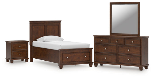 Danabrin  Panel Storage Bed, Dresser, Mirror And Nightstand
