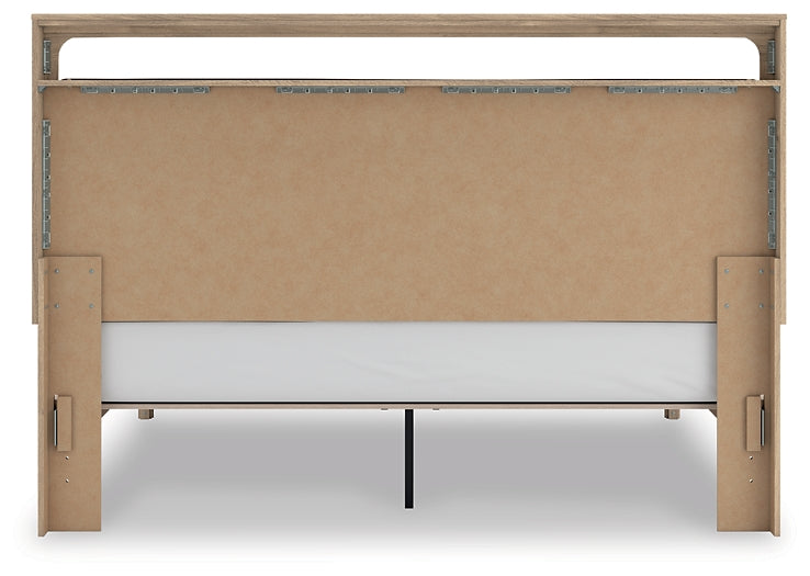 Kinlanni  Upholstered Platform Bed, Dresser And Mirror