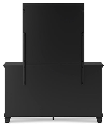 Lanolee  Panel Storage Bed, Dresser, Mirror And Nightstand