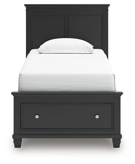 Lanolee  Panel Storage Bed, Dresser, Mirror And Nightstand