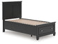 Lanolee  Panel Storage Bed, Dresser, Mirror And Nightstand