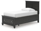 Lanolee  Panel Storage Bed, Dresser, Mirror And Nightstand