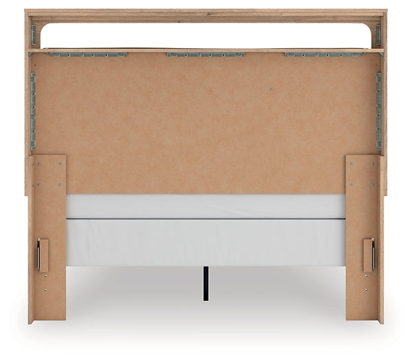 Kinlanni  Upholstered Panel Bed, Dresser And Mirror