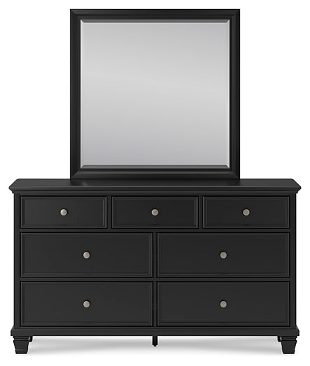 Lanolee  Panel Storage Bed, Dresser, Mirror And Nightstand